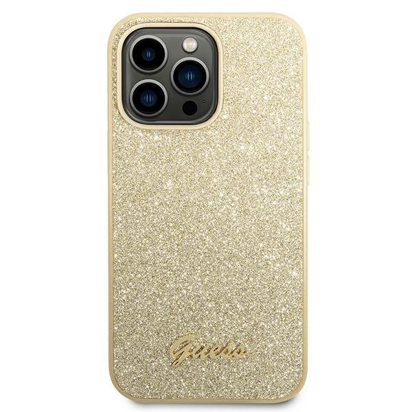 Guess GUHCP14XHGGSHD iPhone 14 Pro Max6,7&quot; złoty/gold hard case Glitter Script