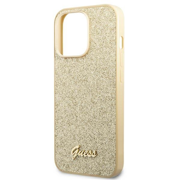 Guess GUHCP14XHGGSHD iPhone 14 Pro Max6,7&quot; złoty/gold hard case Glitter Script