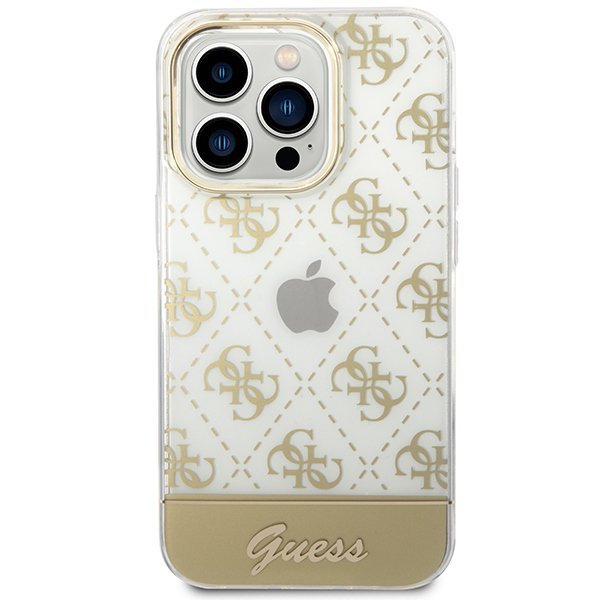 Guess GUHCP14XHG4MHG iPhone 14 Pro Max6,7&quot; złoty/gold hardcase 4G Pattern Script