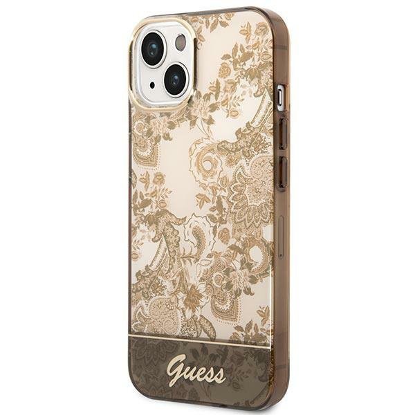 Guess GUHCP14MHGPLHC iPhone 14 Plus / 15 Plus 6.7&quot; ochre hardcase Porcelain Collection