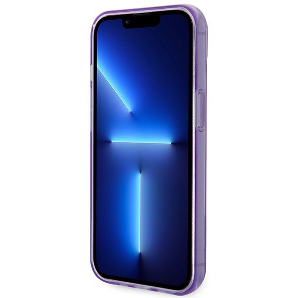 Guess GUHCP14SHGCOU iPhone 14 / 15 / 13 6.1&quot; fioletowy/purple hardcase Translucent