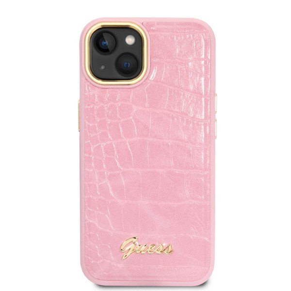 Guess GUHCP14MHGCRHP iPhone 14 Plus / 15 Plus 6.7&quot; różowy/pink hardcase Croco Collection