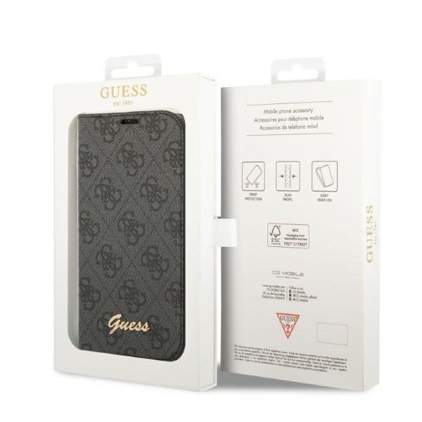 Guess GUBKP14LHG4SHK iPhone 14 Pro6,1&quot; czarny/black book 4G Vintage Gold Logo
