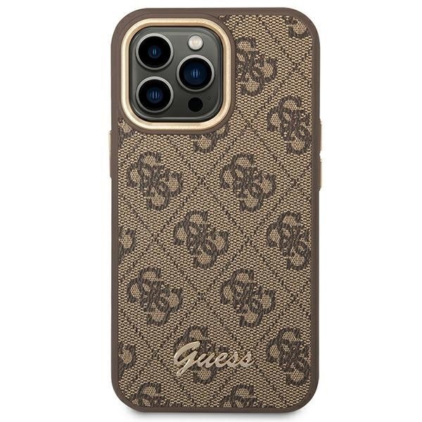 Guess GUHCP14XHG4SHW iPhone 14 Pro Max6,7&quot; brązowy/brown hard case 4G Vintage Gold Logo