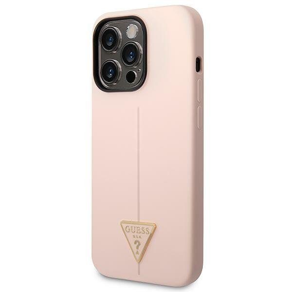 Guess GUHCP14LSLTGP iPhone 14 Pro 6,1&quot; różowy/pink hardcase Silicone Triangle