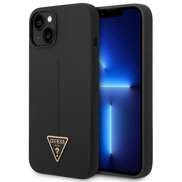Guess GUHCP14SSLTGK iPhone 14 / 15 / 136.1&quot; czarny/black hardcase Silicone Triangle