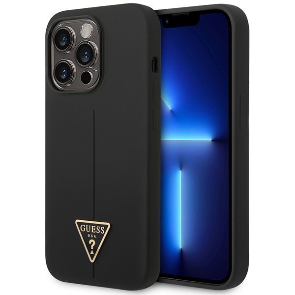 Guess GUHCP14LSLTGK iPhone 14 Pro6,1&quot; czarny/black hardcase Silicone Triangle