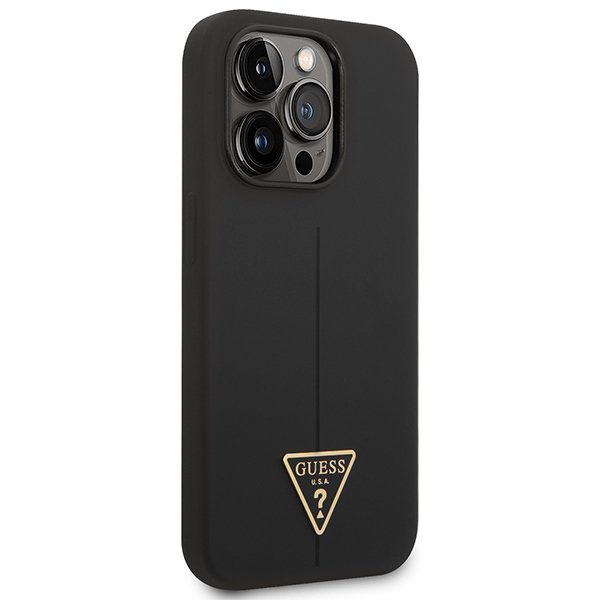 Guess GUHCP14XSLTGK iPhone 14 Pro Max6,7&quot; czarny/black hardcase Silicone Triangle