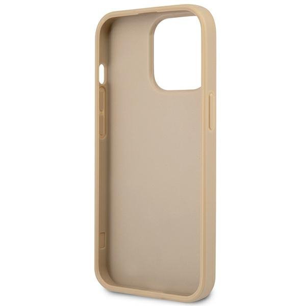 Guess GUHCP14XPSATLE iPhone 14 Pro Max 6,7&quot; beżowy/beige hardcase SaffianoTriangle Logo