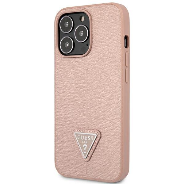 Guess GUHCP14LPSATLP iPhone 14 Pro 6,1&quot; różowy/pink hardcase SaffianoTriangle Logo