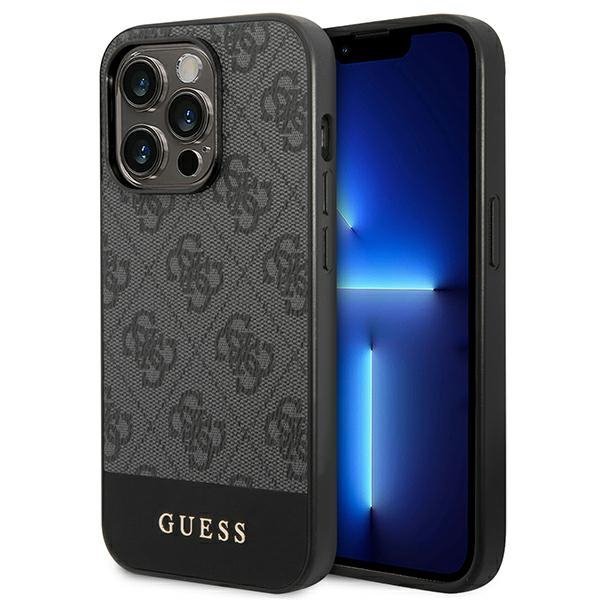 Guess GUHCP14XG4GLGR iPhone 14 Pro Max6,7&quot; szary/grey hard case 4G Stripe Collection