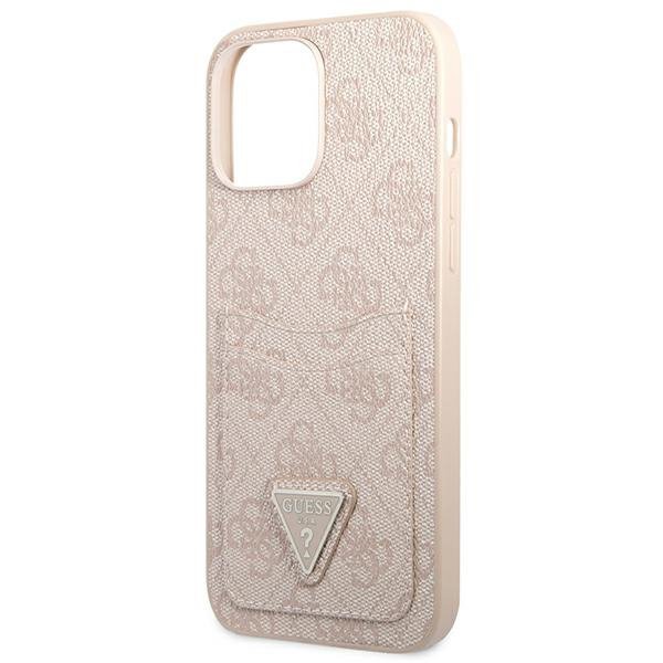 Guess GUHCP13LP4TPP iPhone 13 Pro / 13 6,1&quot; różowy/pink hardcase 4G Triangle Logo Cardslot