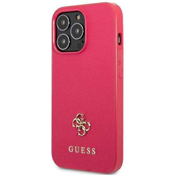 Guess GUHCP13LPS4MF iPhone 13 Pro / 13 6,1&quot; różowy/pink hardcase Saffiano 4G Small Metal Logo