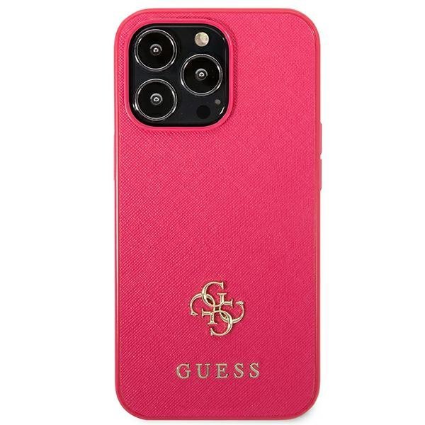 Guess GUHCP13LPS4MF iPhone 13 Pro / 13 6,1&quot; różowy/pink hardcase Saffiano 4G Small Metal Logo