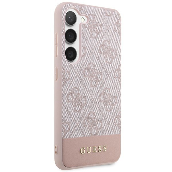 Guess GUHCS23SG4GLPI S23 S911 różowy/pink hard case 4G Stripe Collection