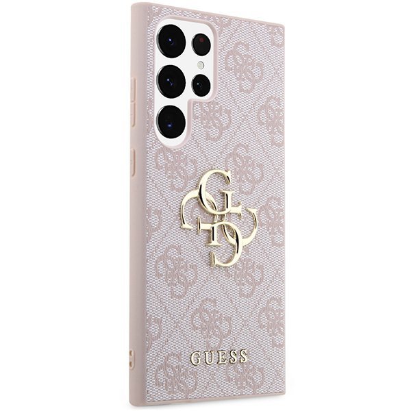 Guess GUHCS23L4GMGPI S23 Ultra S918różowy/pink hardcase 4G Big Metal Logo