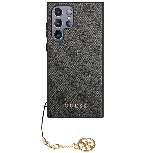 Guess GUHCS23LGF4GGR S23 Ultra S918szary/grey hardcase 4G Charms Collection