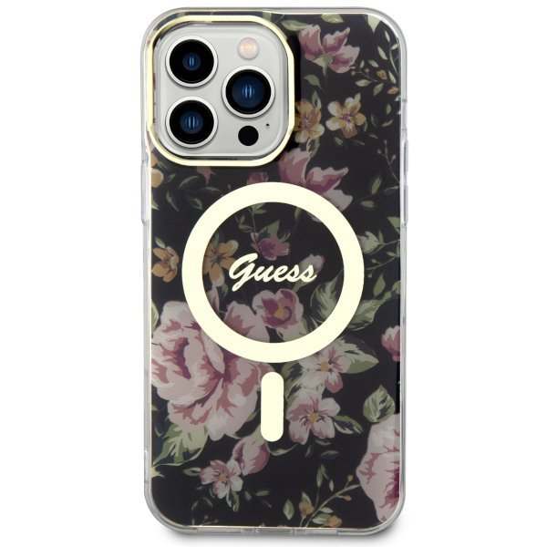 Guess GUHMP14XHCFWSK iPhone 14 Pro Max6.7&quot; czarny/black hardcase Flower MagSafe