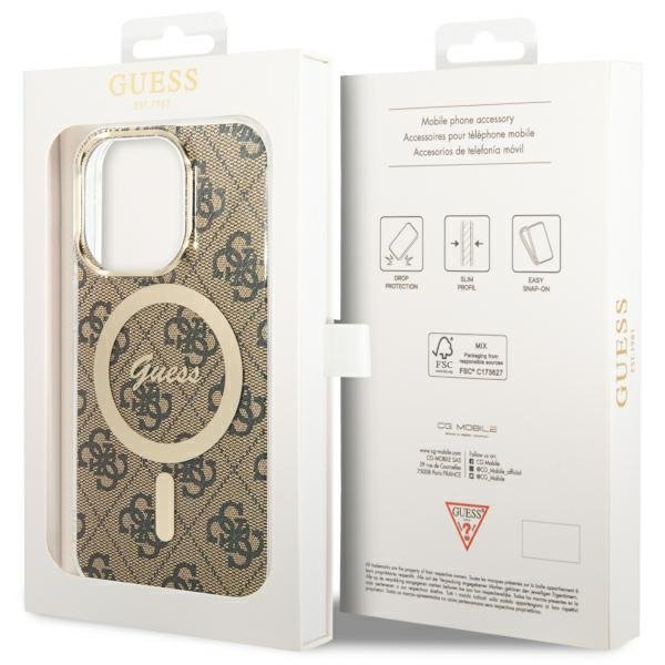 Guess GUHMP13LH4STW iPhone 13 Pro / 136.1&quot; brązowy/brown hardcase 4G MagSafe