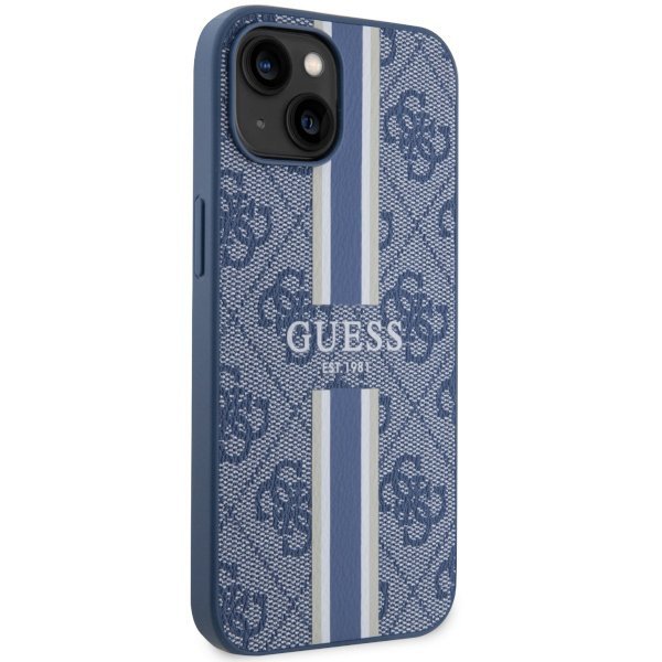 Guess GUHMP14MP4RPSB iPhone 14 Plus / 15 Plus 6.7&quot; niebieski/blue hardcase 4G Printed Stripes MagSafe