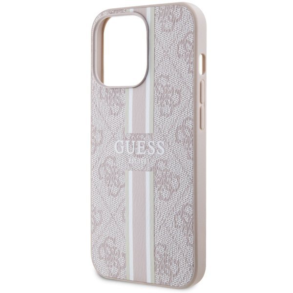 Guess GUHMP13LP4RPSP iPhone 13 Pro / 13 6,1&quot; różowy/pink hardcase 4G Printed Stripes MagSafe