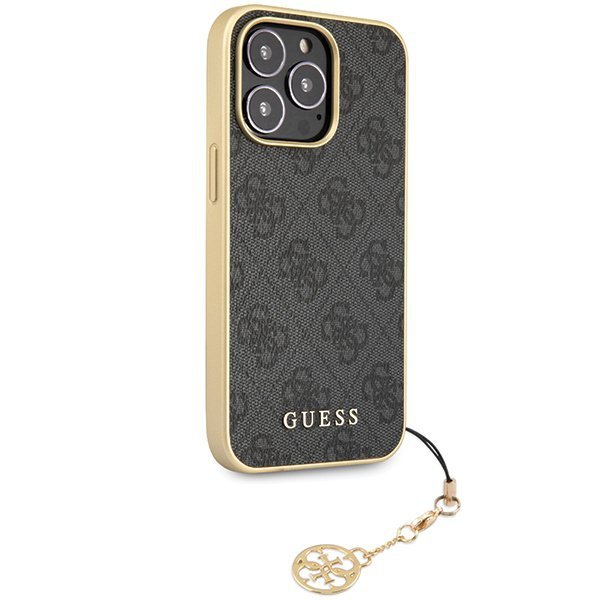 Guess GUHCP14LGF4GGR iPhone 14 Pro 6,1&quot; szary/grey hardcase 4G Charms Collection