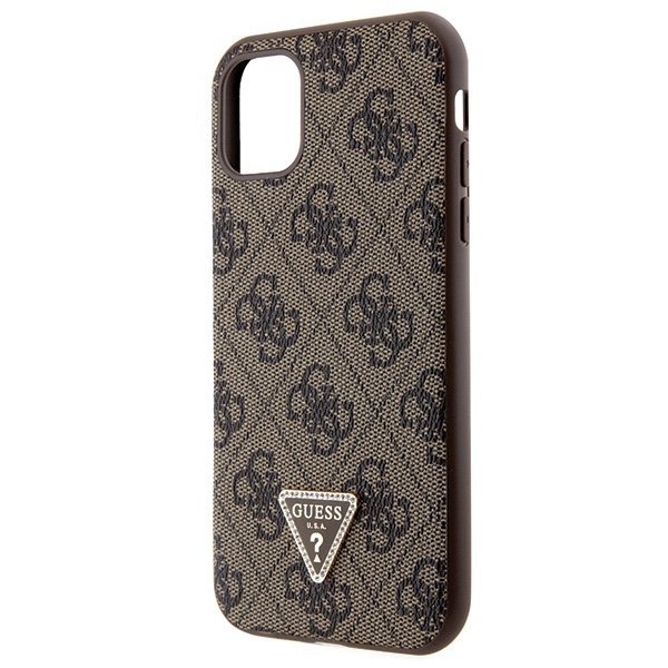 Guess GUHCN61P4TDSCPW iPhone 11 / Xr 6.1&quot; brązowy/brown hardcase Crossbody 4G Metal Logo