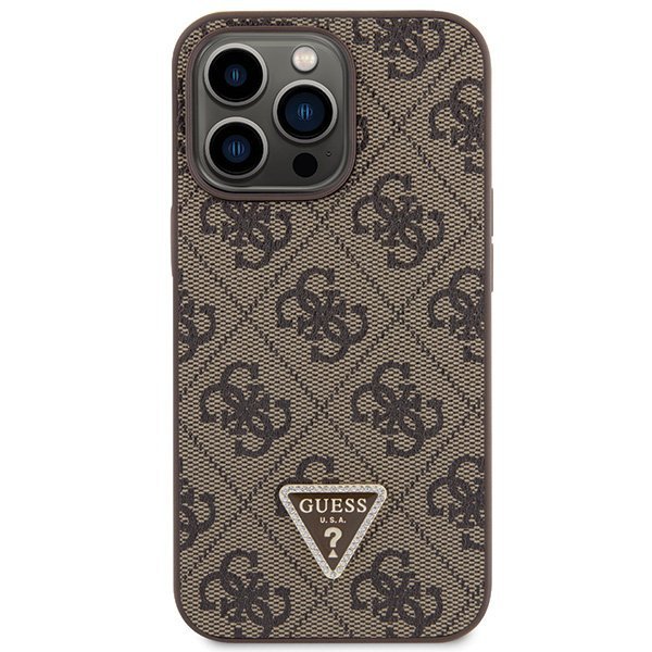 Guess GUHCP13LP4TDSCPW iPhone 13 Pro / 13 6.1&quot; brązowy/brown hardcase Crossbody 4G Metal Logo