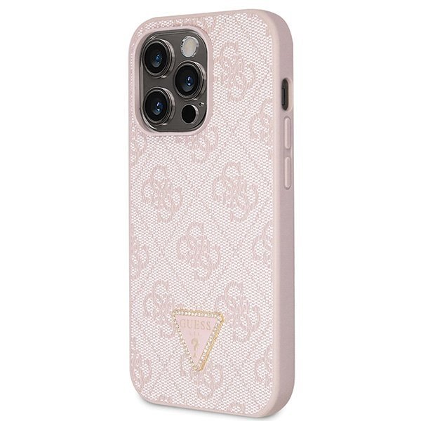 Guess GUHCP14LP4TDSCPP iPhone 14 Pro 6.1&quot; różowy/pink hardcase Crossbody 4G Metal Logo