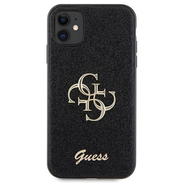 Guess GUHCN61HG4SGK iPhone 11 / Xr 6.1&quot;czarny/black hardcase Glitter Script Big 4G