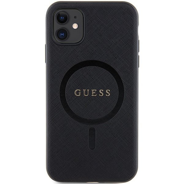 Guess GUHMN61PSAHMCK iPhone 11 / Xr 6.1&quot; czarny/black hardcase Saffiano MagSafe