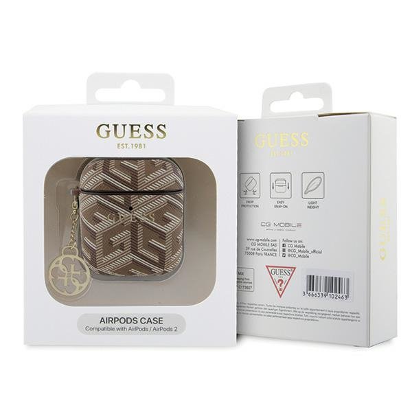 Guess GUA2PGCE4CW AirPods 1/2 cover brązowy/brown GCube Charm