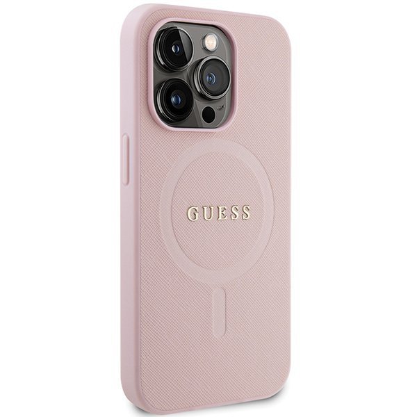 Guess GUHMP13LPSAHMCP iPhone 13 Pro / 13 6,1&quot; różowy/pink hardcase Saffiano MagSafe