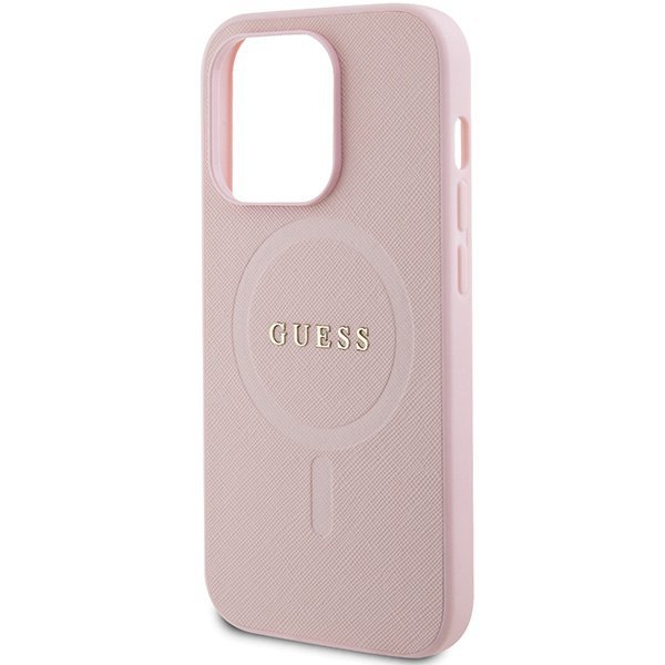 Guess GUHMP14LPSAHMCP iPhone 14 Pro 6,1&quot; różowy/pink hardcase Saffiano MagSafe