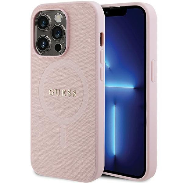 Guess GUHMP14XPSAHMCP iPhone 14 Pro Max 6,7&quot; różowy/pink hardcase Saffiano MagSafe