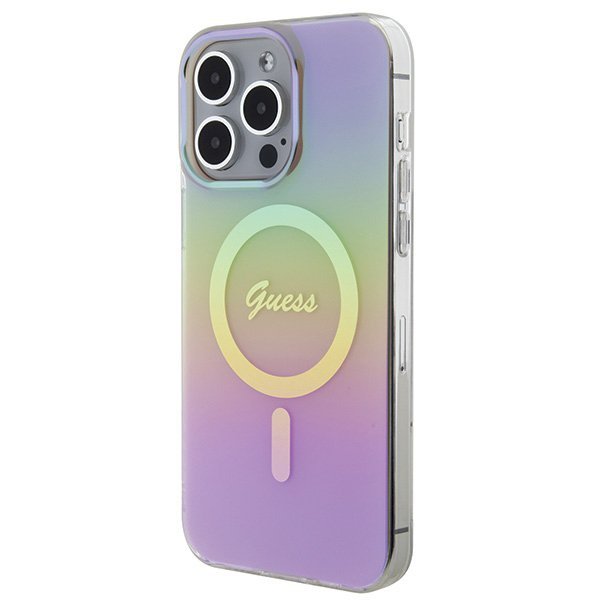 Guess GUHMP15LHITSP iPhone 15 Pro 6.1&quot; różowy/pink hardcase IML Iridescent MagSafe