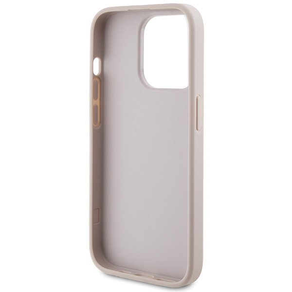 Guess GUHCP15LG4GFPI iPhone 15 Pro 6.1&quot; różowy/pink hard case 4G Metal Gold Logo