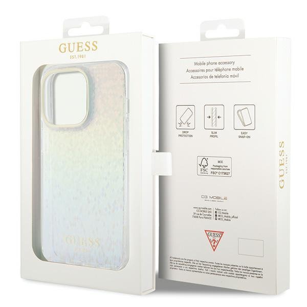 Guess GUHCP15LHDECMI iPhone 15 Pro 6.1&quot; wielokolorowy hardcase IML Faceted Mirror Disco Iridescent