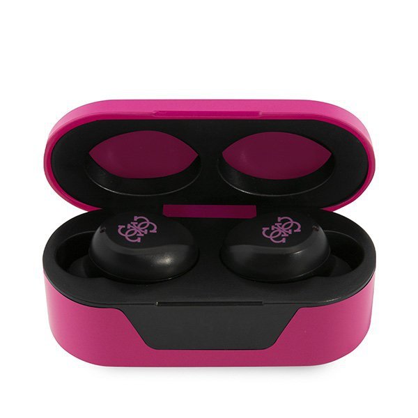 Guess słuchawki Bluetooth GUTWST31EMTWS + stacja dokująca magenta