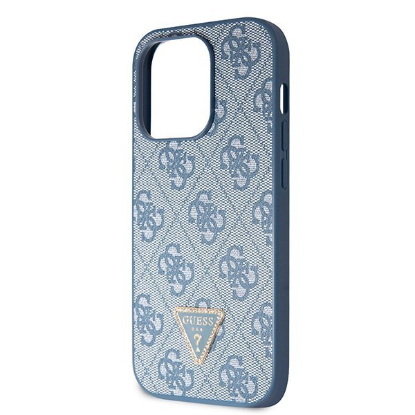 Guess GUHCP15LP4TDSCPB iPhone 15 Pro 6.1&quot; niebieski/blue hardcase Crossbody 4G Metal Logo