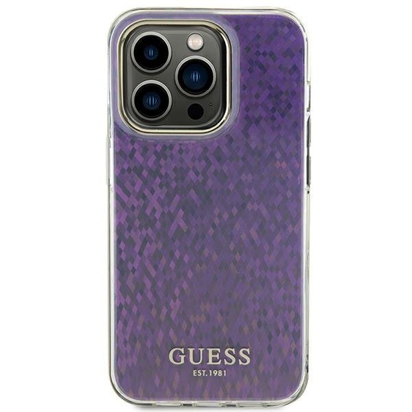 Guess GUHCP15XHDECMP iPhone 15 Pro Max 6.7&quot; różowy/pink hardcase IML Faceted Mirror Disco Iridescent