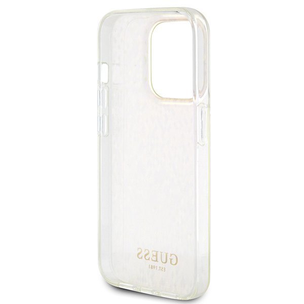 Guess GUHCP15XHDECMP iPhone 15 Pro Max 6.7&quot; różowy/pink hardcase IML Faceted Mirror Disco Iridescent