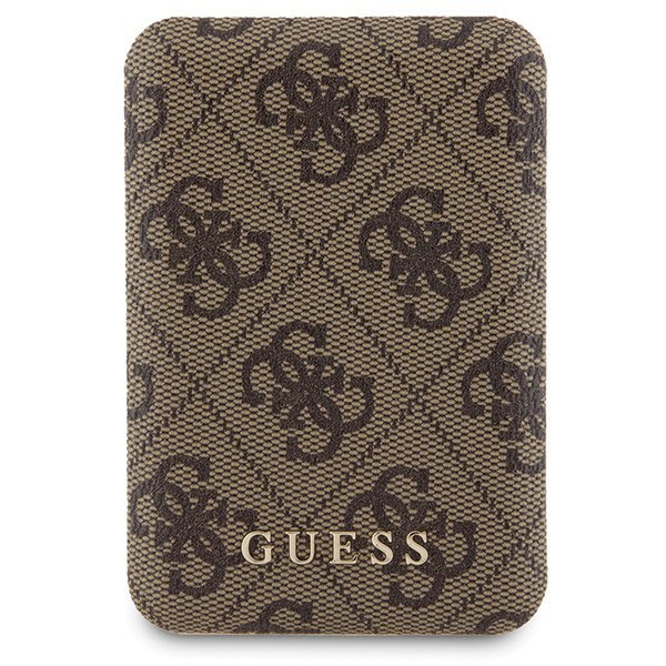 Zestaw Guess GUBPM5P15X4GEMGW iPhone15 Pro Max 6.7&quot; hardcase + Powerbank 5000mAh MagSafe brązowy/brown 4G Metal Logo