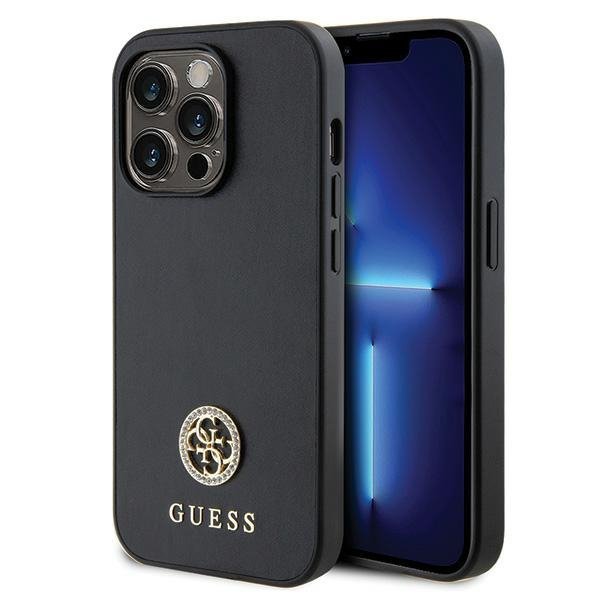 Guess GUHCP15XPS4DGPK iPhone 15 Pro Max 6.7&quot; czarny/black hardcase Strass Metal Logo