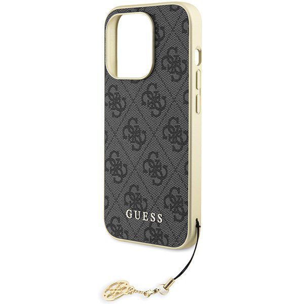 Guess GUHCP15LGF4GGR iPhone 15 Pro 6.1&quot; szary/grey hardcase 4G Charms Collection