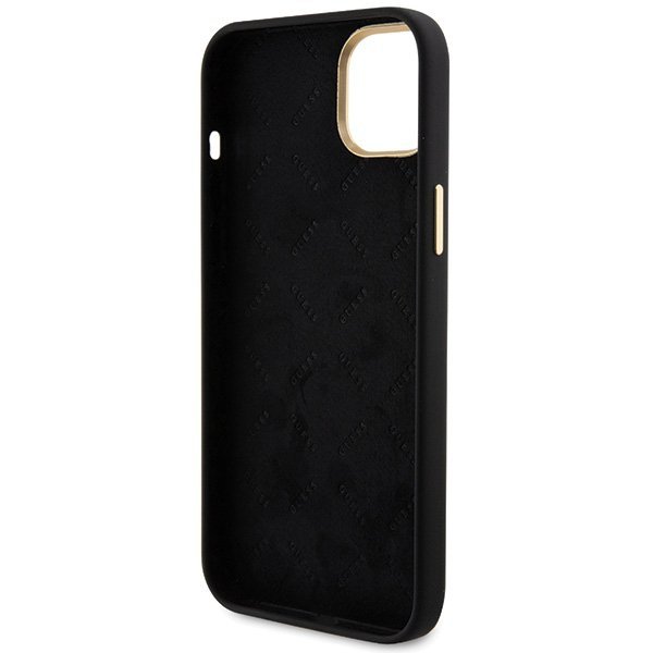 Guess GUHCP15SM4DGPK iPhone 15 / 14 / 136.1&quot; czarny/black hardcase Silicone Logo Strass 4G