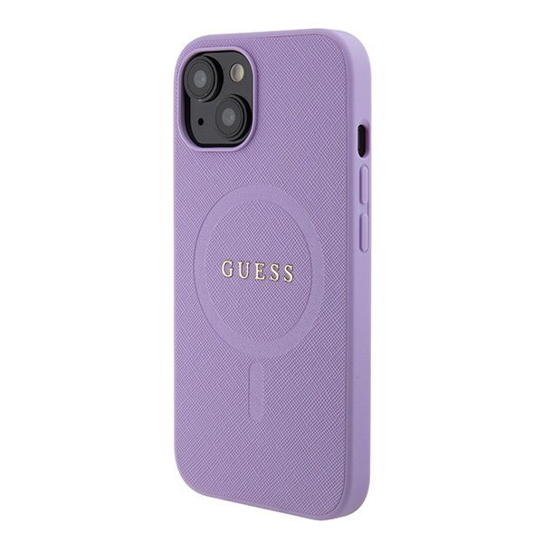 Guess GUHMP15MPSAHMCU iPhone 15 Plus / 14 Plus 6.7&quot; fioletowy/purple hardcase Saffiano MagSafe