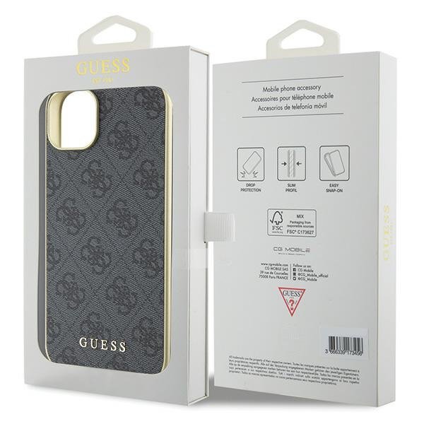 Guess GUHCP15MGF4GGR iPhone 15 Plus / 14 Plus 6.7&quot; szary/grey hardcase 4G Charms Collection