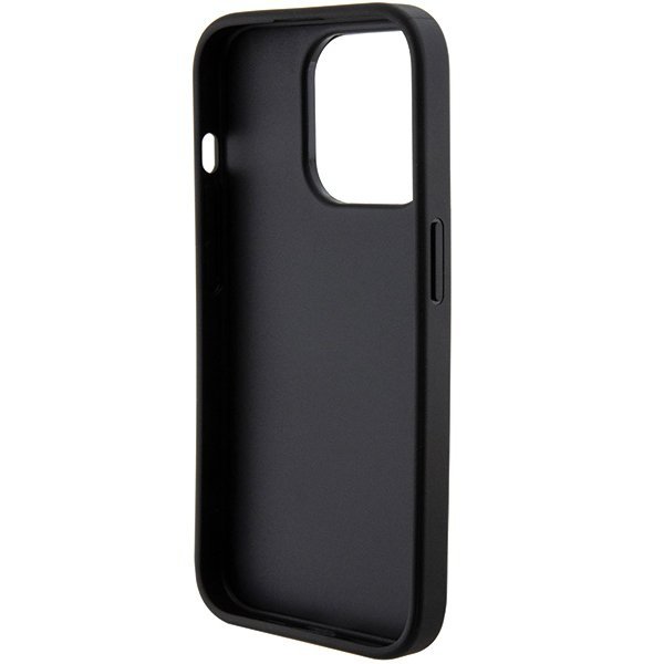 Guess GUHCP15XPGSSADK iPhone 15 Pro Max 6.7&quot; czarny/black hardcase Grip Stand 4G Saffiano Strass