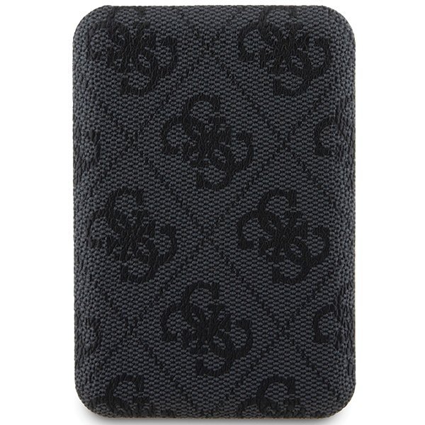 Guess Powerbank indukcyjny 15WGUPB5FP4EMGK 5000mAh czarny/black 4G Leather Metal Logo MagSafe